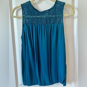 Old Navy Teal Sleeveless Blouse